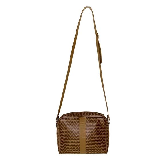 Vintage Mario Valentino PVC x Leather Monogram Crossbody Bag - 9” x 7.5” x 2” - Picture 11 of 13